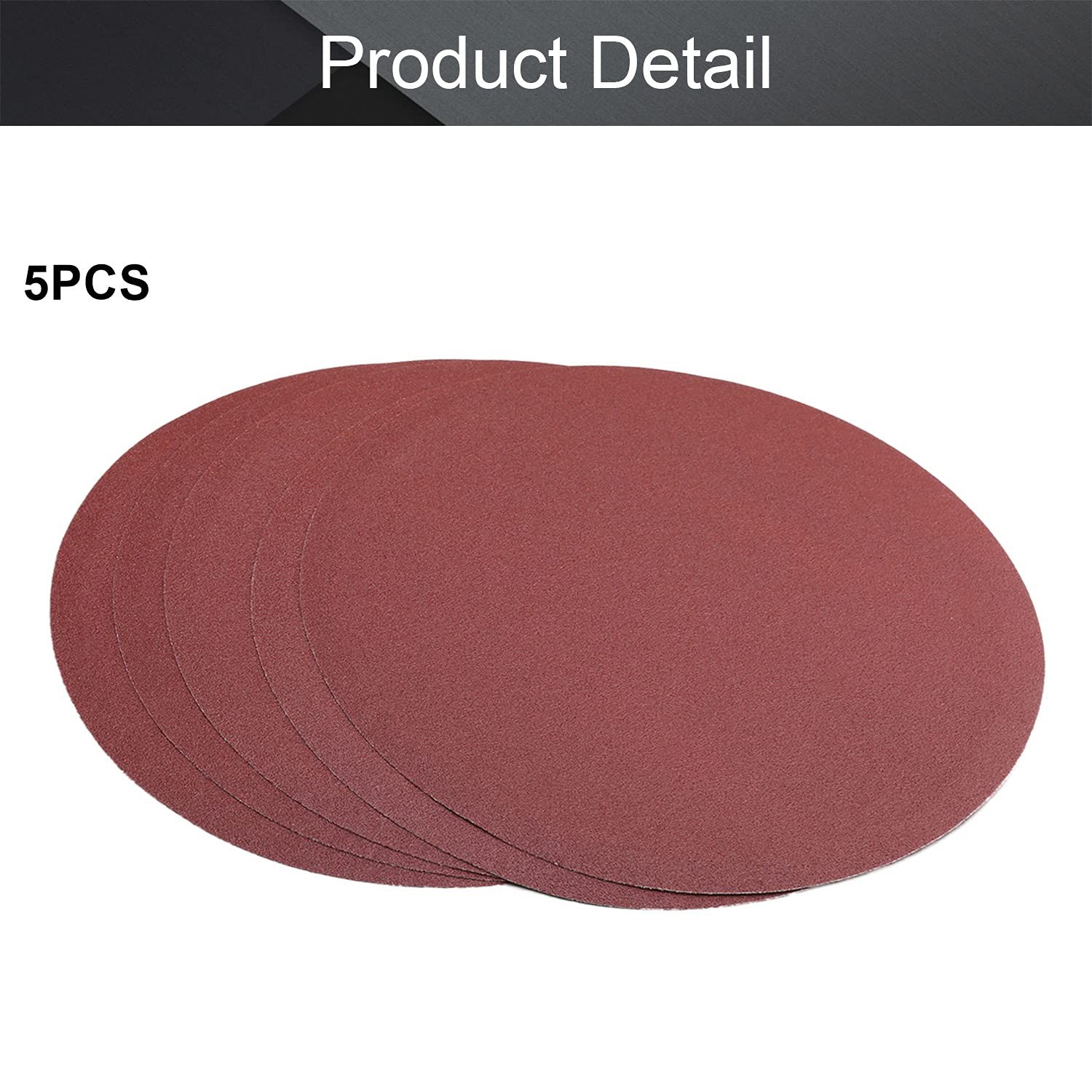 PSA Sanding Discs, 12-inch Self Stick Adhesive Back Sandpaper, 80 Grits No-Ho…