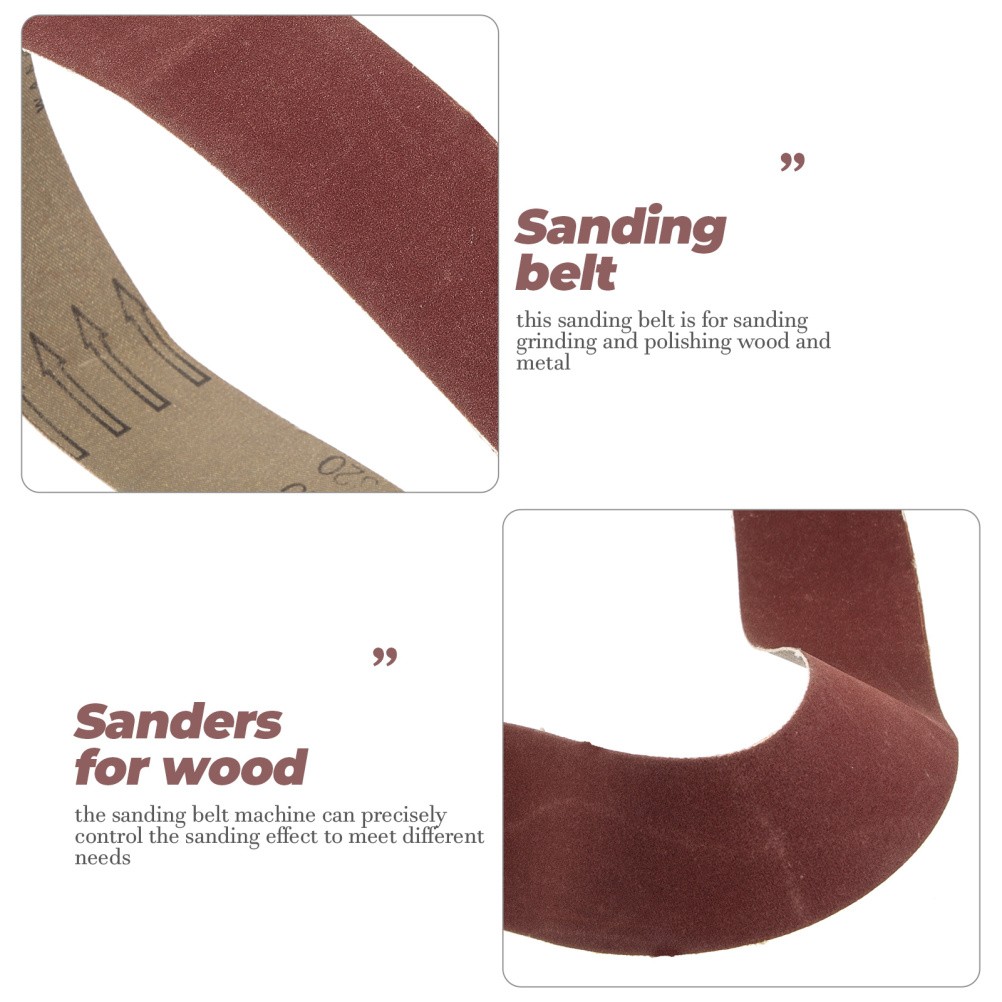 3 Set Small Sander Belt 80 Grit Reusable Paper Multi Color for Polishing Use