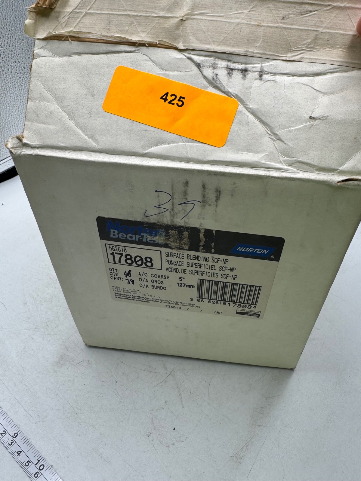 Norton Abrasive Discs Blending 5in Coarse NonWoven SCF-NP 66261017808 Box of 39