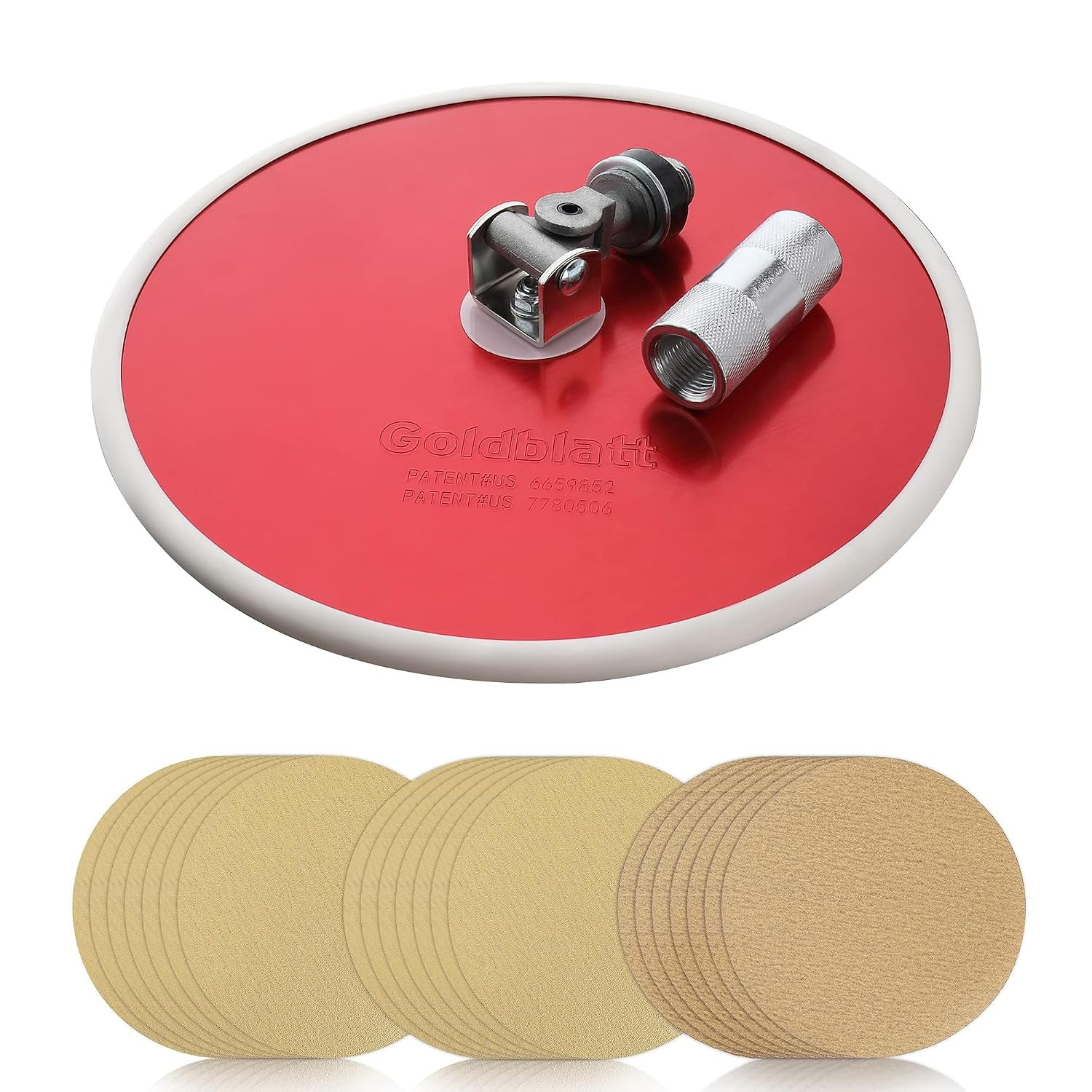 9 Inch Drywall Sander, with 30Pcs Sanding Discs-Hook and Loop 80 X