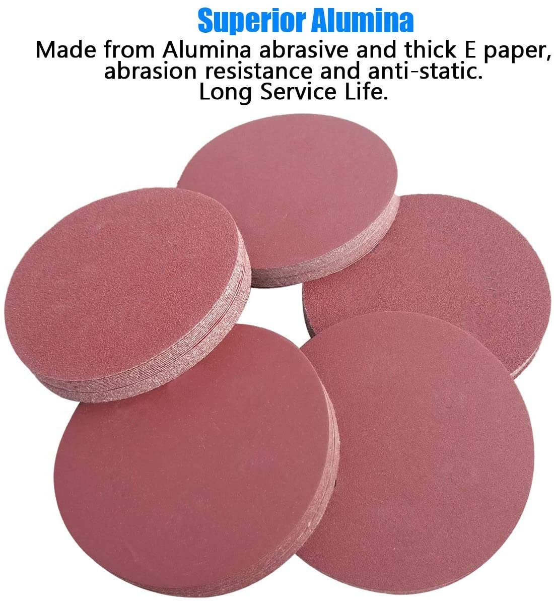 100 PCS 6 Inch Hook and Loop Sanding Disc Set 60 80 120 240 400 Grit Sanding