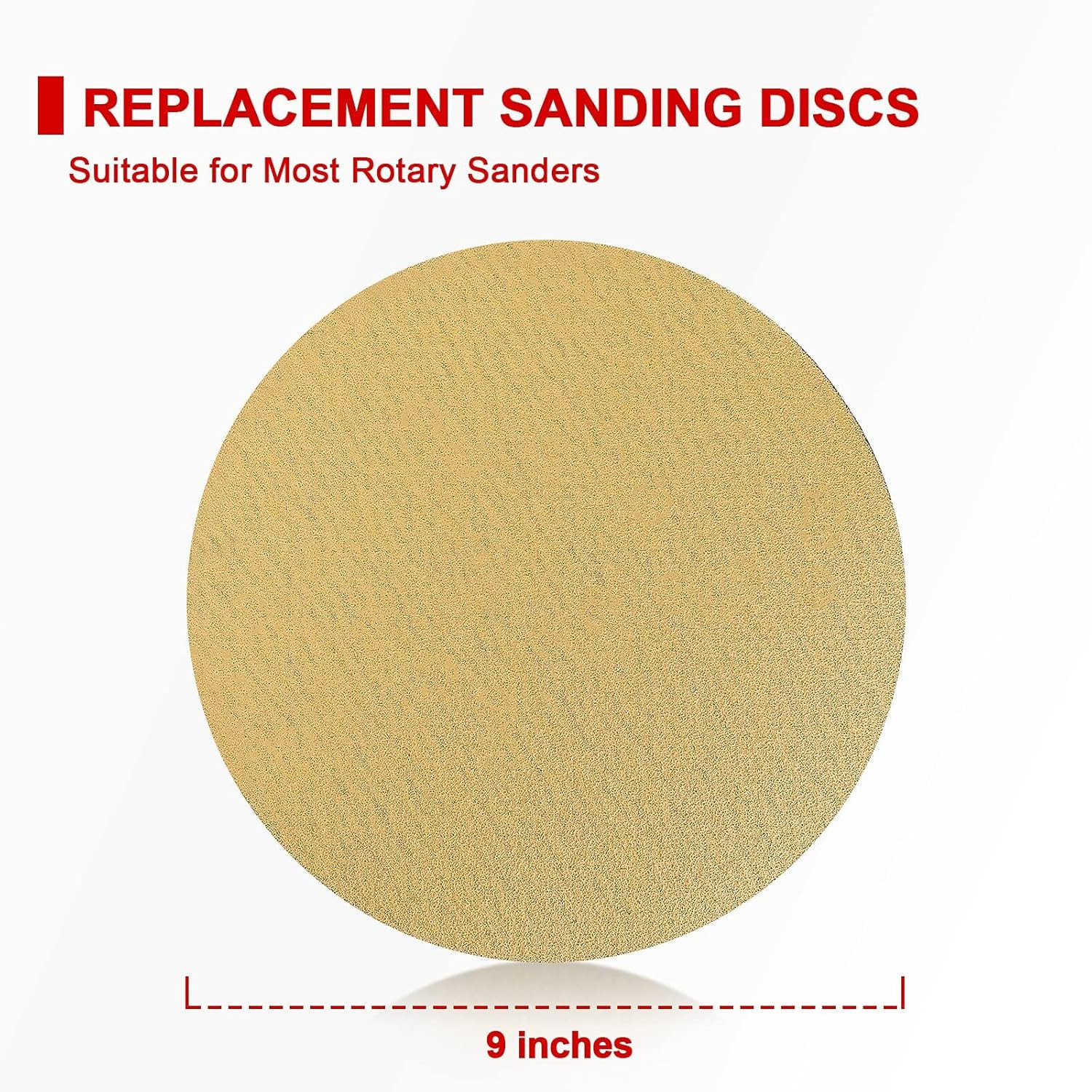 9 Inch Drywall Sander, with 30Pcs Sanding Discs-Hook and Loop 80 X