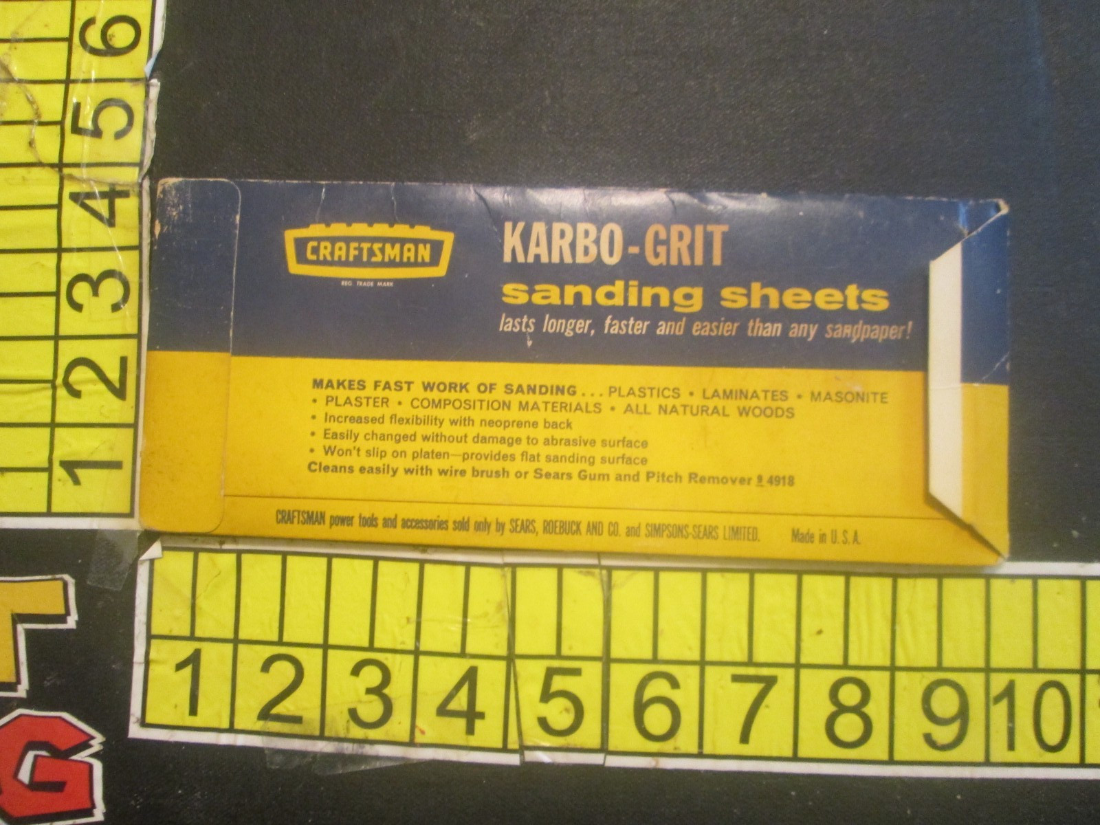 Sears Roebuck and Co Craftsman Karbo-Grit Sanding Sheet 3 5/8″ x 9 1/2″ Coarse