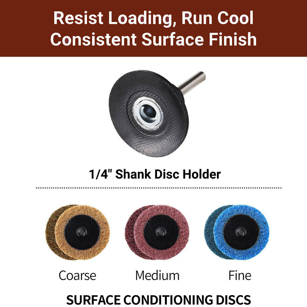 142X 2 inch Roll Lock Sanding Disc Set with 1/4″ Shank Holder for Die Grinder HO