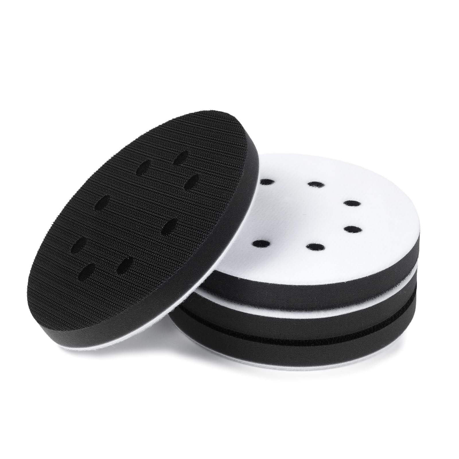 4 Pack 5 Inch 8 Holes Professional Orbital Sander Foam Pads Hook and Loop Sponge