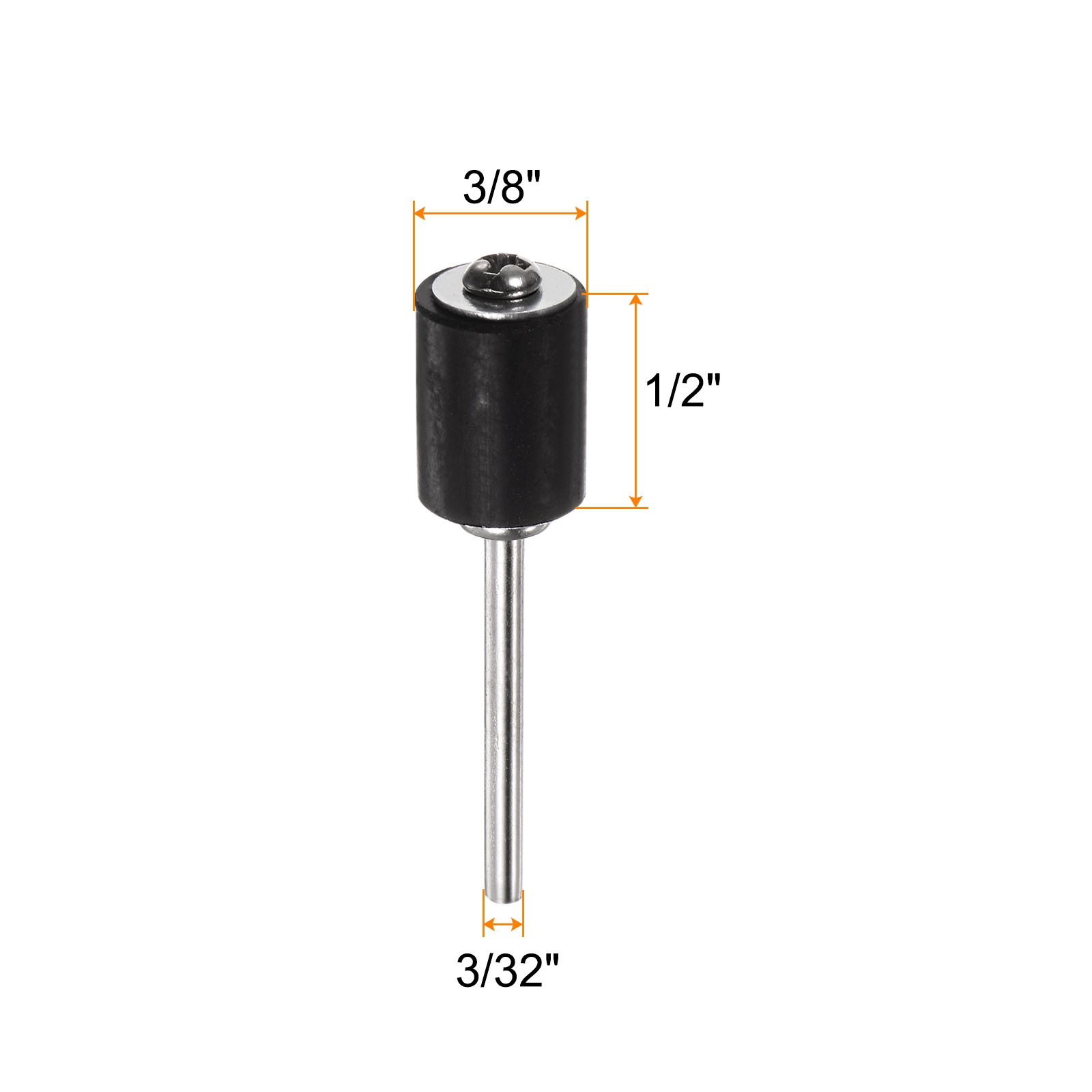 12pcs 3/8 Inch Sanding Drum Rubber Mandrels 2.35mm Shank Sanding Sleeve Holder