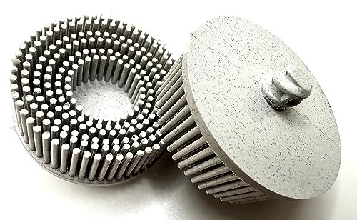 5 Pack 2″ 120 Grit Bristle Discs | Ceramic-Aluminum Oxide Quick Change | Roloc C