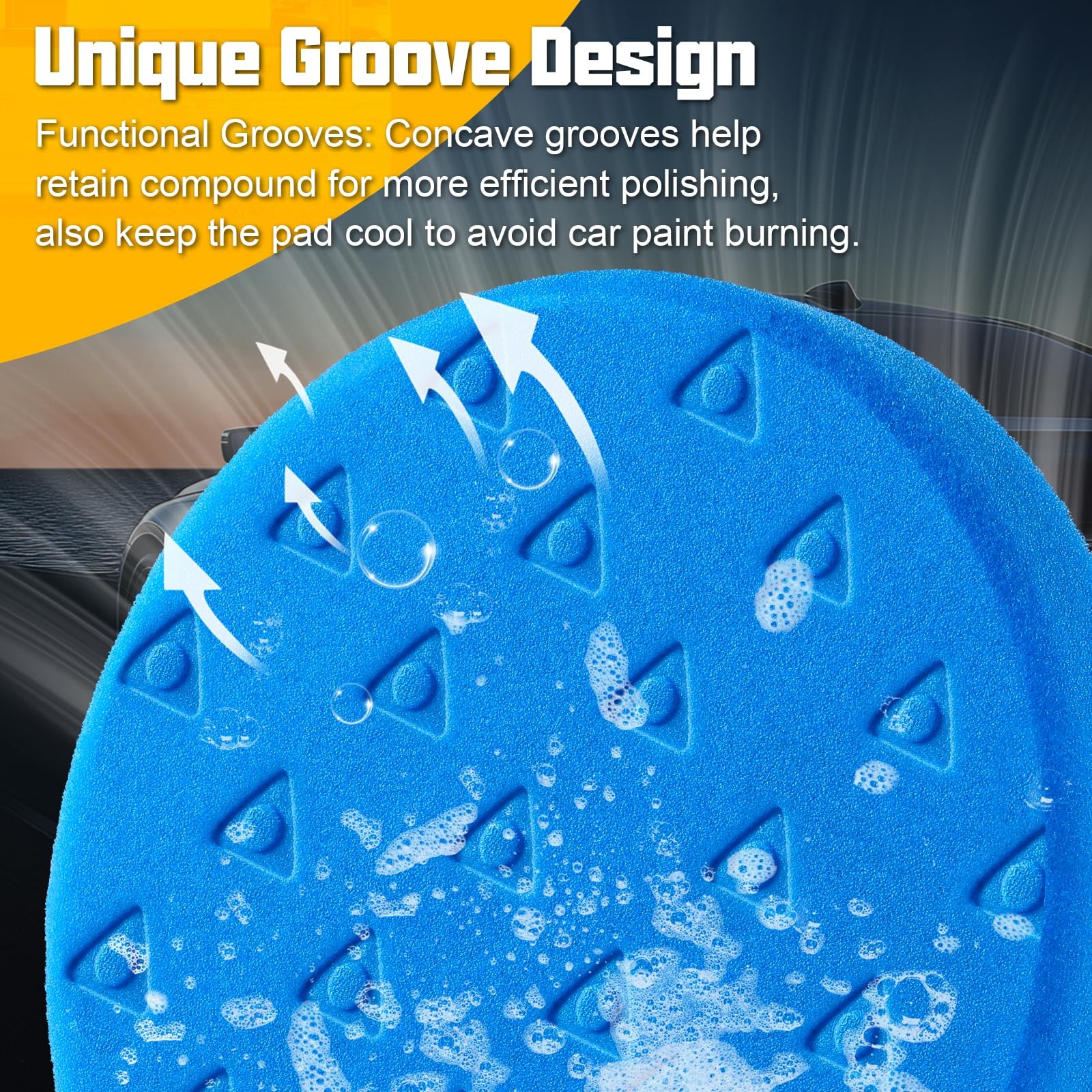 6 Pcs Buffing Polishing Pads, 5.5 Inch Pads for 5 Inch, 6P