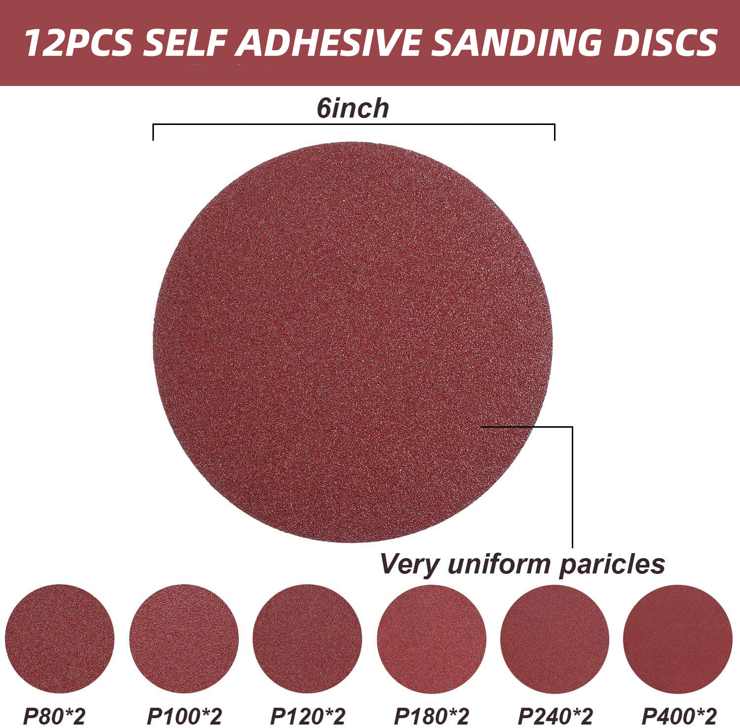 22x Sanding Belts 4 x36 in Sander Belt 6 in PSA Self Adhesive Discs 80-400 Grit