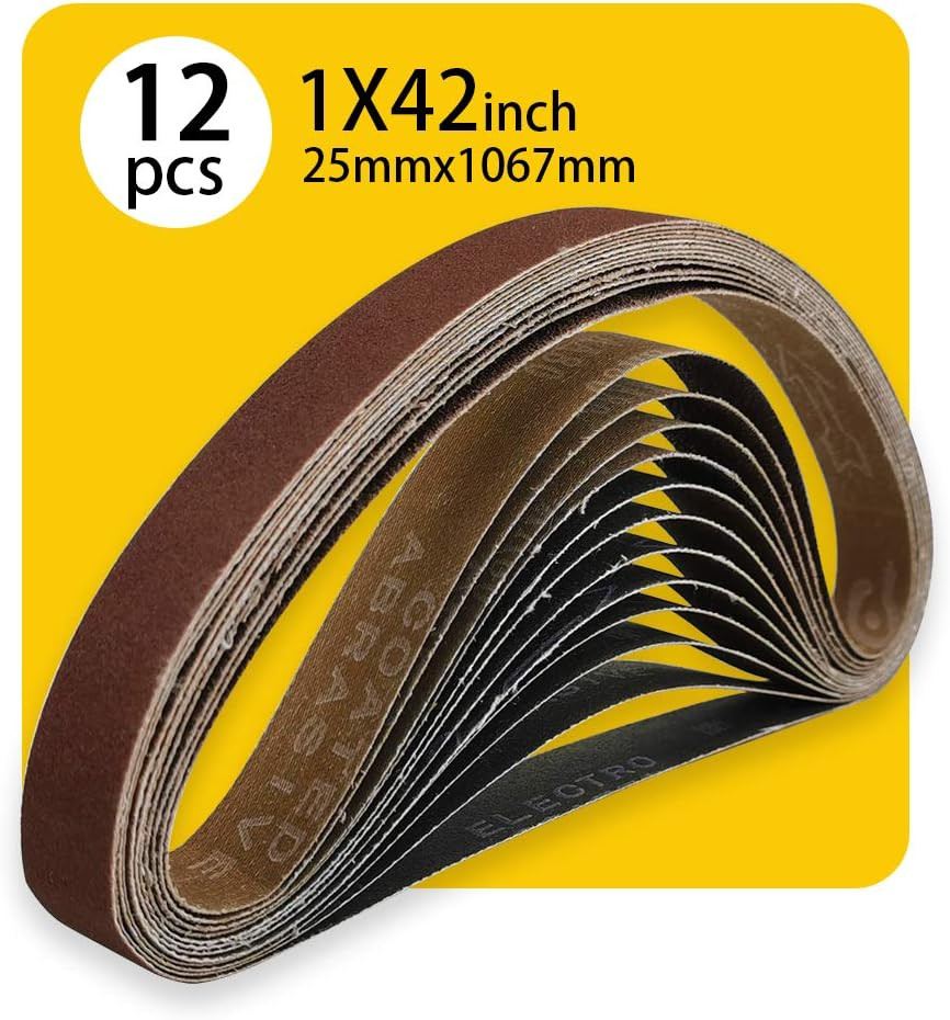 1 X 42 Inch 400 Grit Sanding Belt | Premium Aluminum Oxide Sanding Belt |