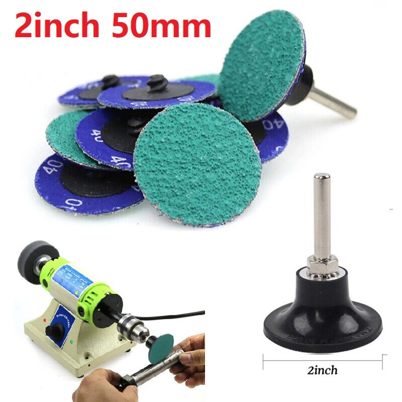 2inch 50mm Sanding Disc Quick Change 36 60 80 120 Grit Grinding Polishing Pad