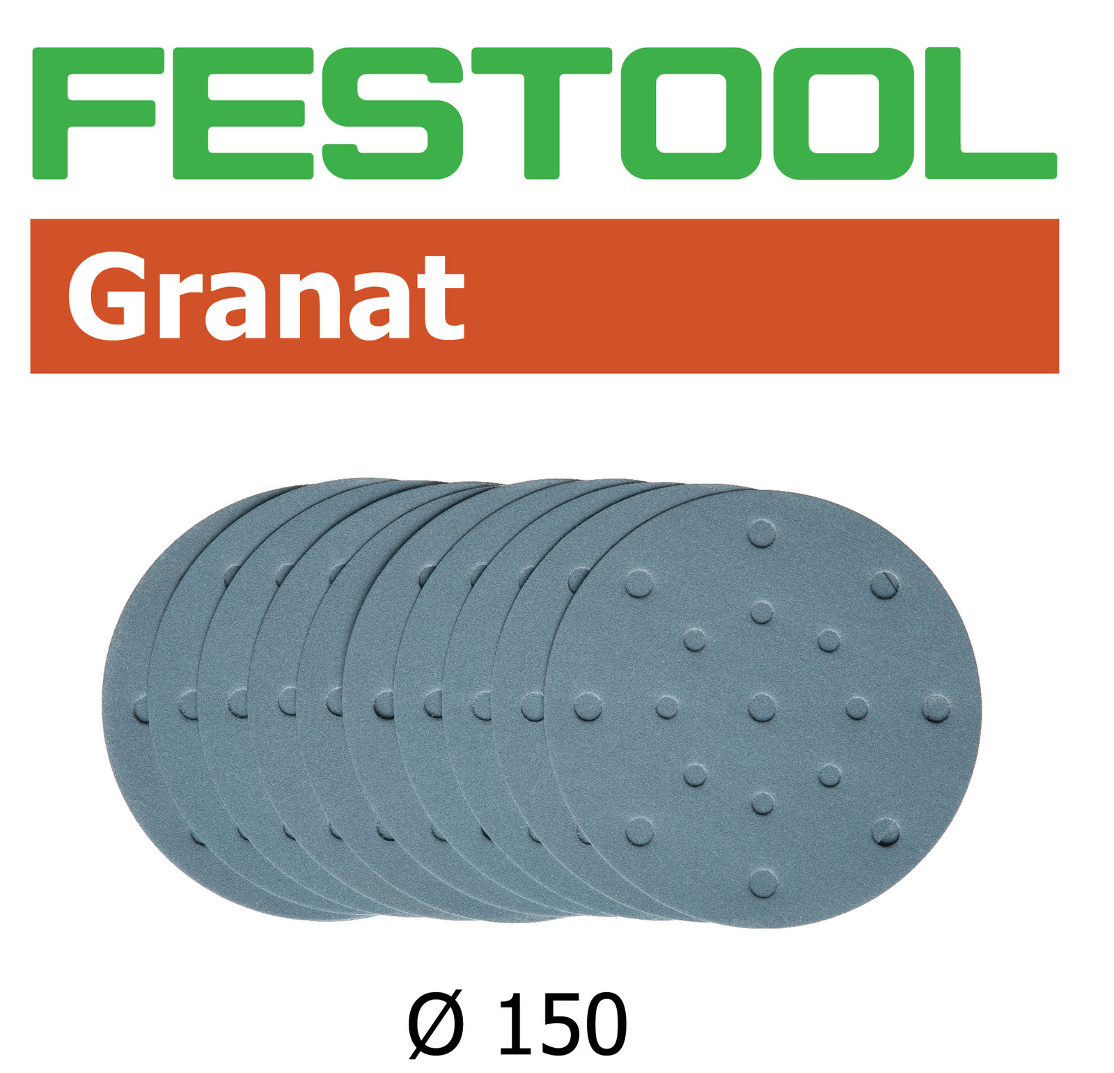Festool Granat Abrasive 150mm (6″) P1500 Grit – Pack of 10 (Smaller Pack 496992)