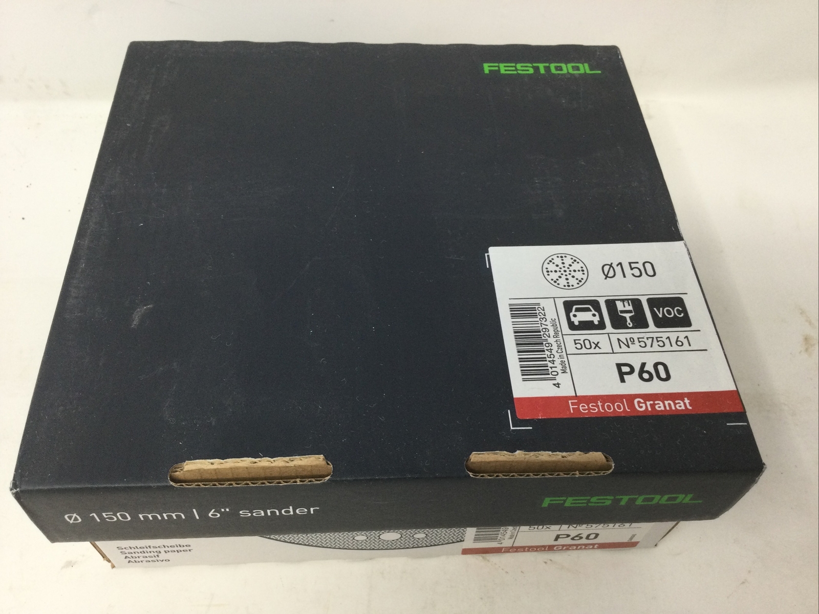 Festool 575161 Granat P60 Grit 6-Inch Diameter Abrasive Sanding Discs, 50-Pack