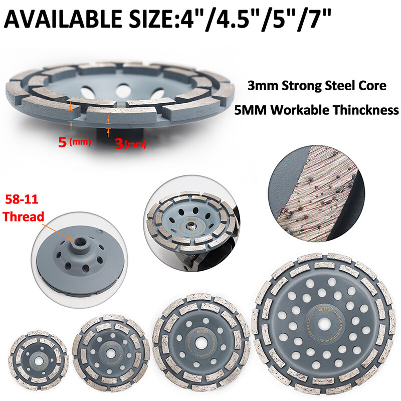 4-7 inch Diamond Grinding Wheel 58 Polishing Disc for Concrete Marble Granite