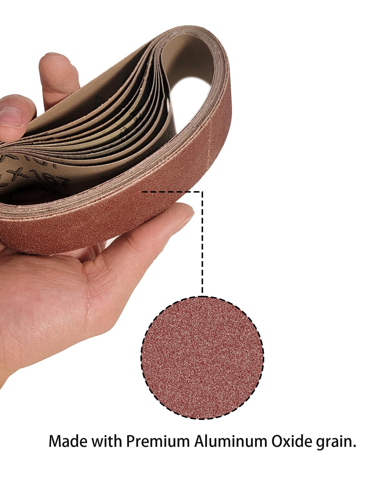 Aluminum Oxide Sanding Belts for Mini Belt Sander,Sanding Belt 13 * 1.18 inches