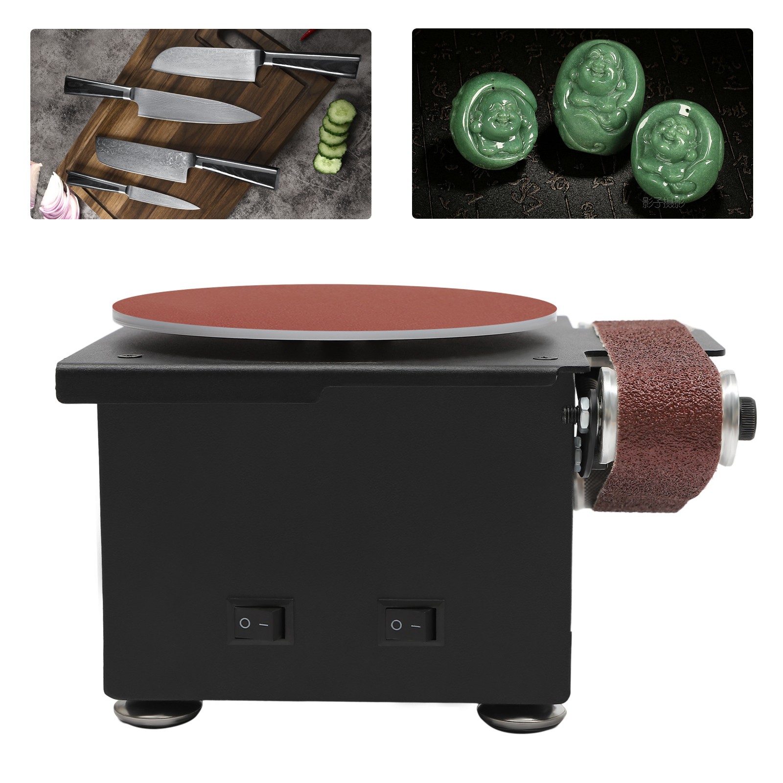6inch Mini Belt Disc Sander Edge Sharpener Electric Bench Polisher Tools Kit