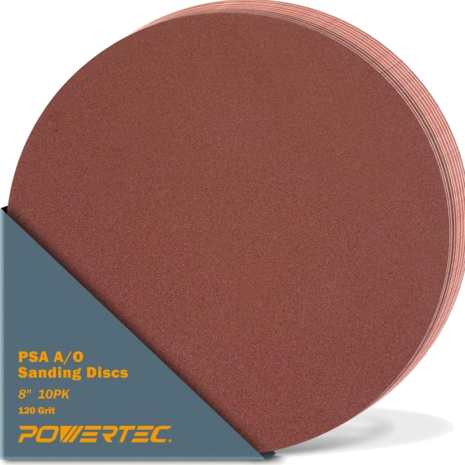 10 PCS 120 Grit 8 Inch PSA Sanding Discs, Self Stick Adhesive Sandpaper, 8″ f…