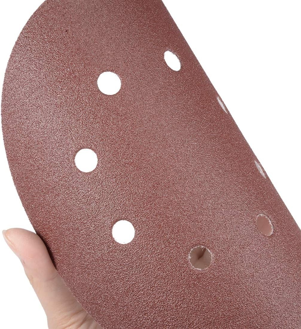 Versatile 10 Pack of 7 Inch 120 Grit Sanding Discs with Dust Extraction Holes
