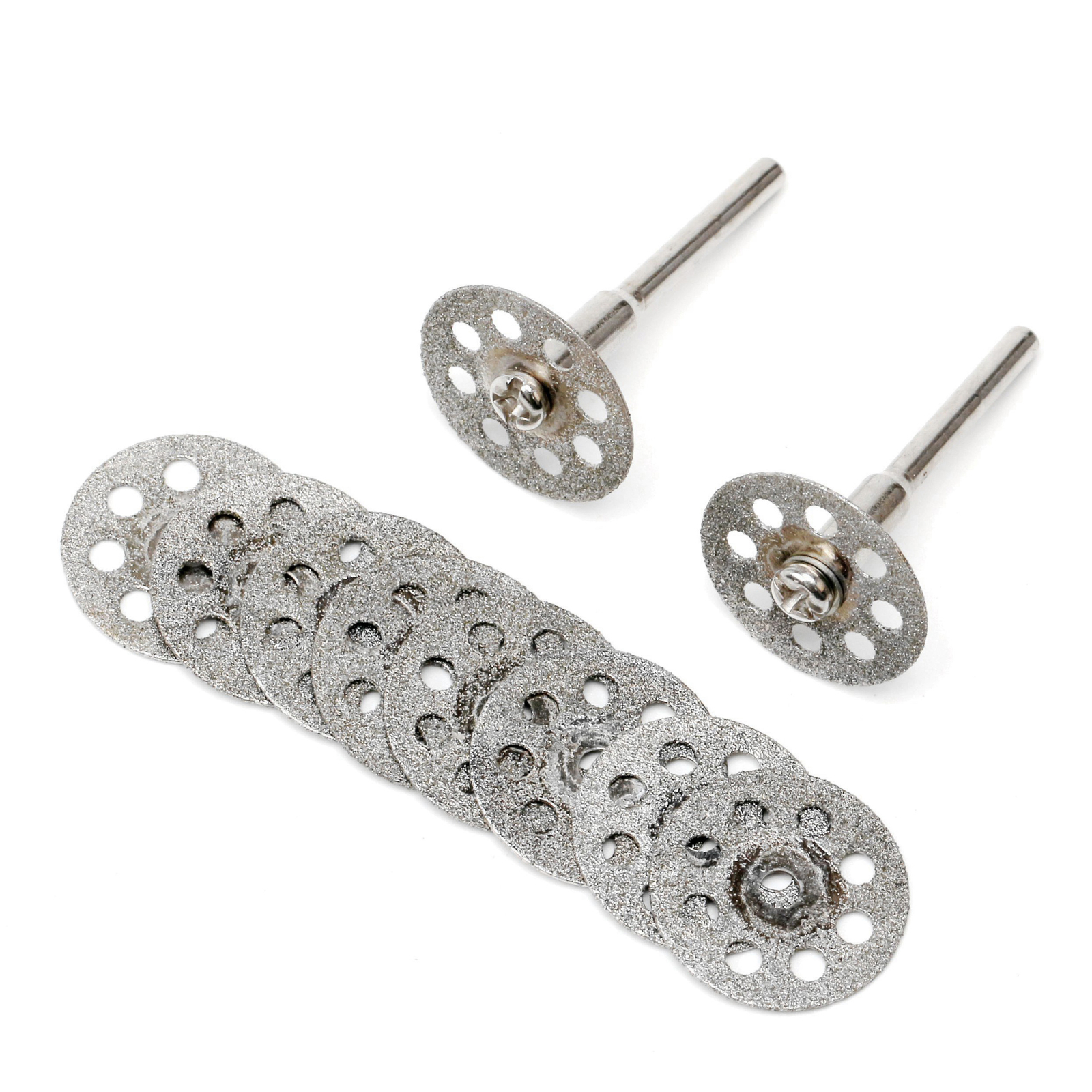 10Pcs Diamond Cutting Wheel with Mandrel 3mm Cutting Disc for Stones Mable Glass