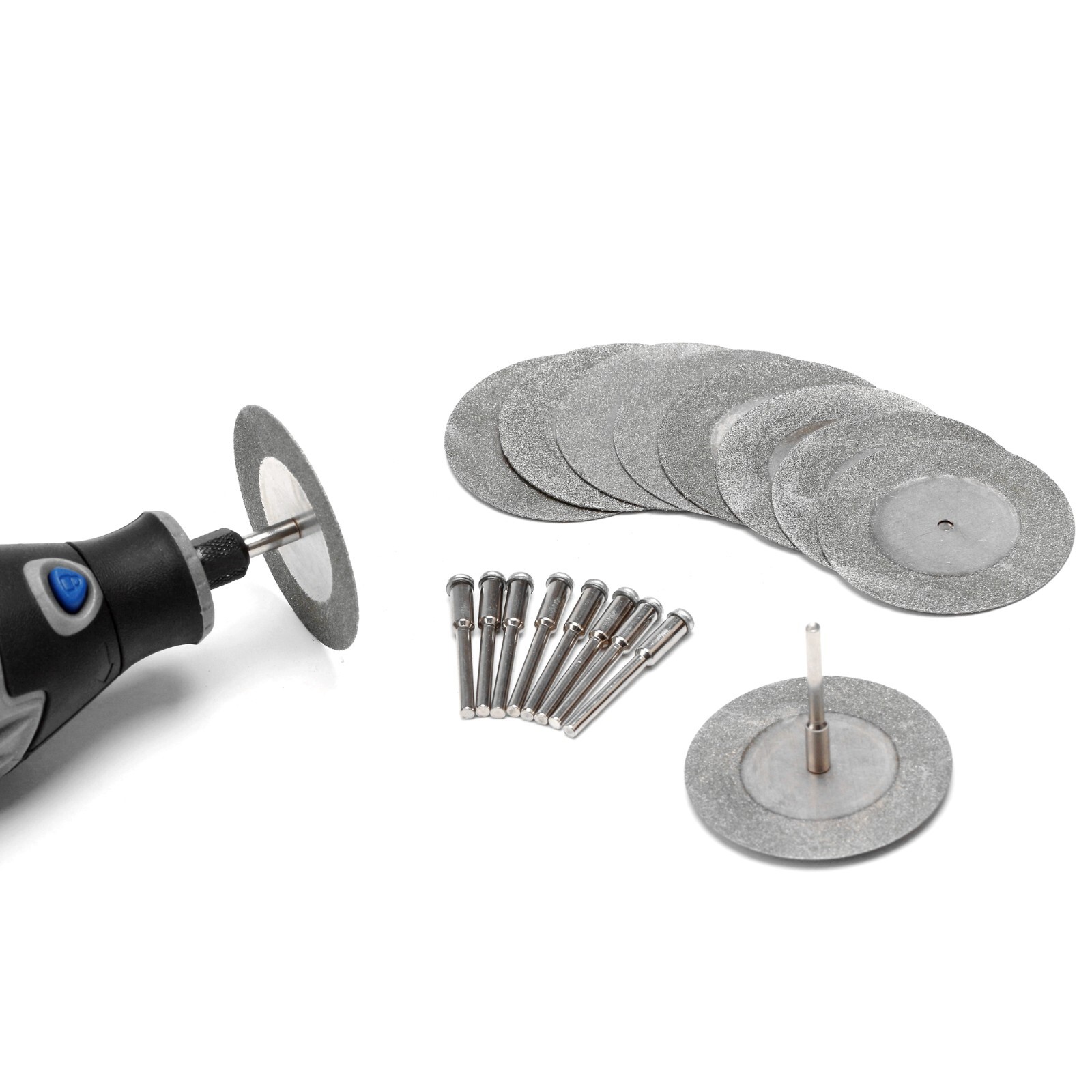 10Pcs 50mm 2″ inch Diamond Rotary Saw Blades Grinding Cut-off Disc Shank 1/8″