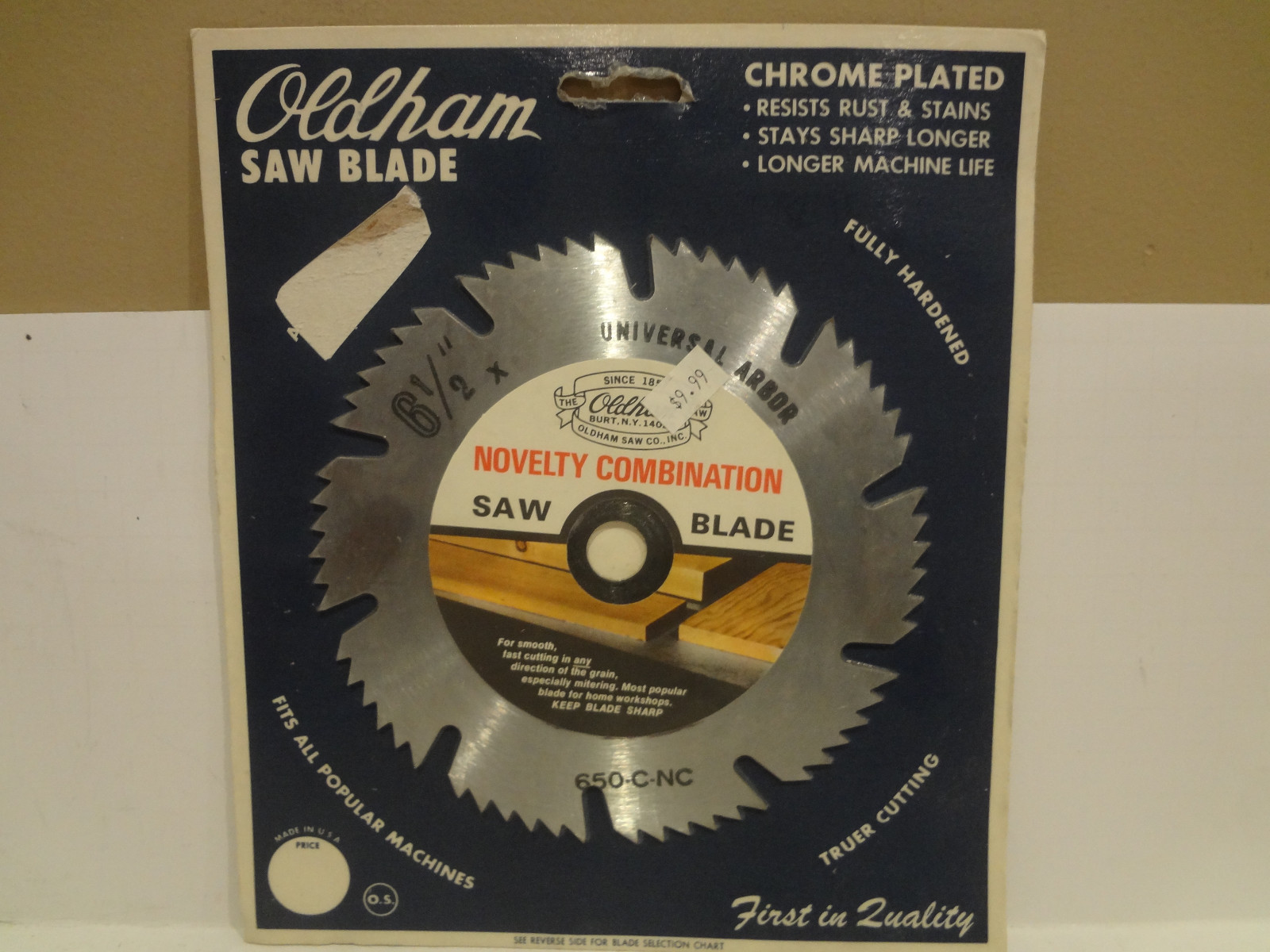 Oldham 6-1/2″ Diameter Novelty Combination Saw Blade, 650-C-NC