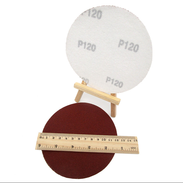 5” 6” P60-P2000 Grit Round Red Sandpaper Pads Sanding Discs Flocking Discs
