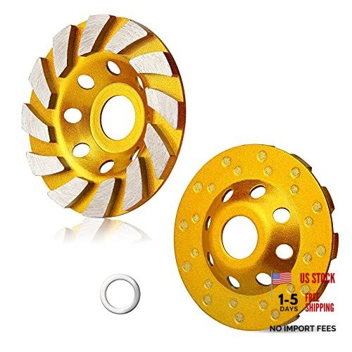 Concrete Turbo Diamond Grinding Cup Wheel 12 Segs Heavy Duty Angle 4 Inch