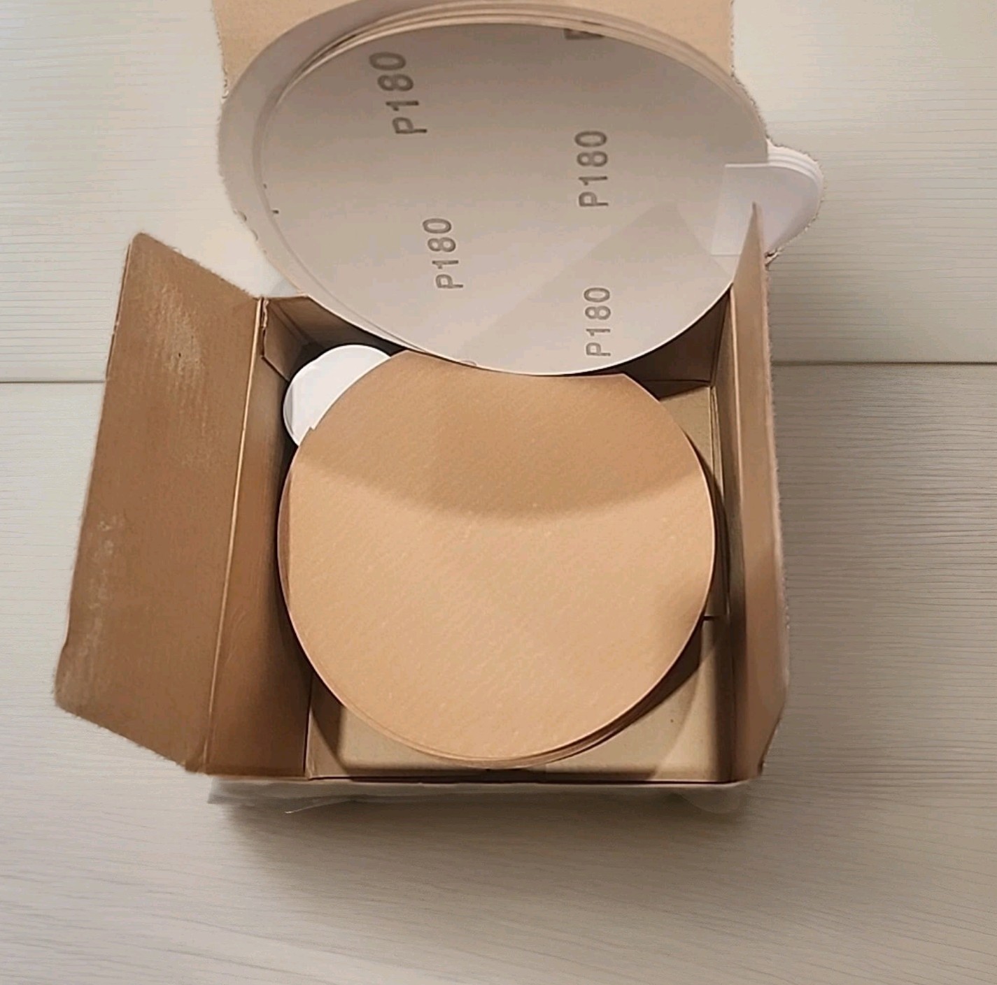PSA 180 Grit Sandpaper – 6 IN Round Sanding Discs with Adhesive Back, 100Pc