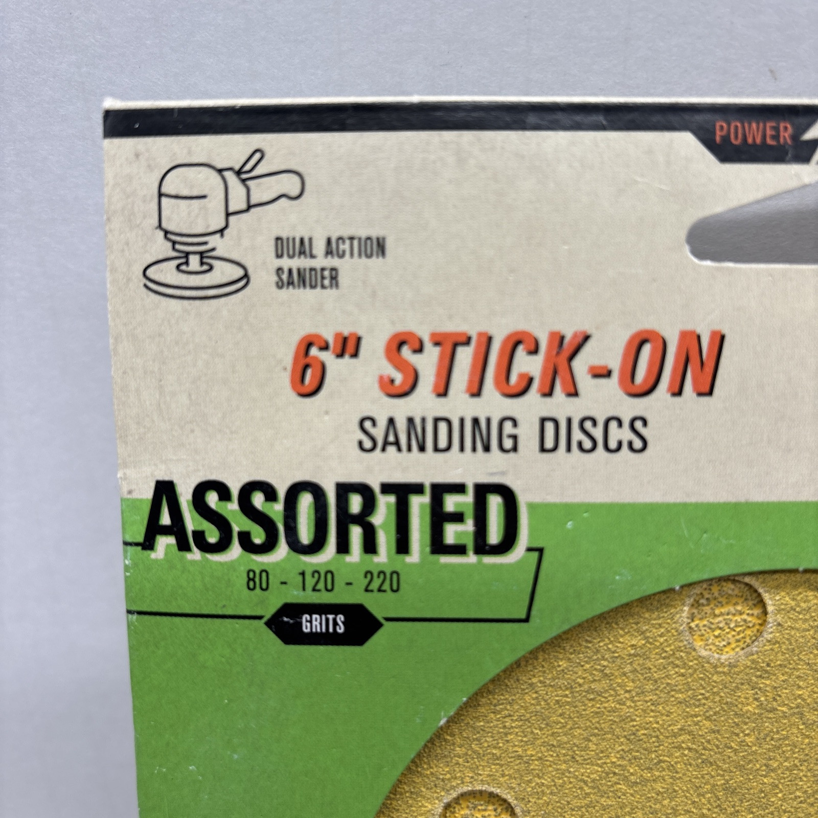 Gator 6″ Stick-On Sanding Discs, Assorted 80 /120 / 220 Grit – 6 Discs {KK}