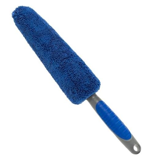 Wheel Brush or Rim Brush for Car, Metal Free, Blue, 2.5 Inch x 14.3 Regular