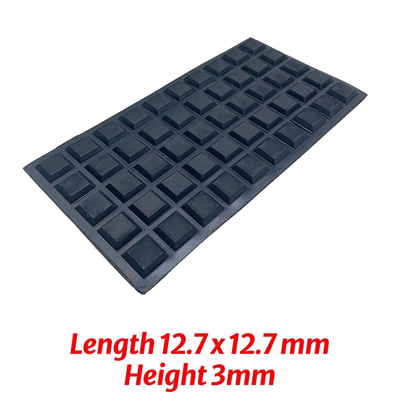 Black Rubber Feet Self-Adhesive Bumper Furniture Table Pads Size Square/Round
