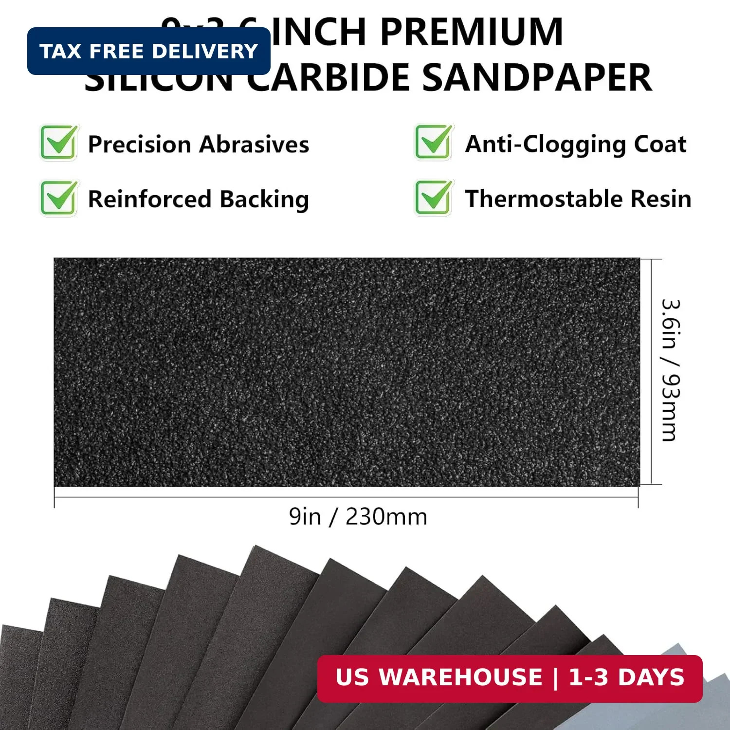 Wet Dry Sand Paper 21 Sheets, 9 x 3.6 Inch 120/220/400/600/800/1000/2000
