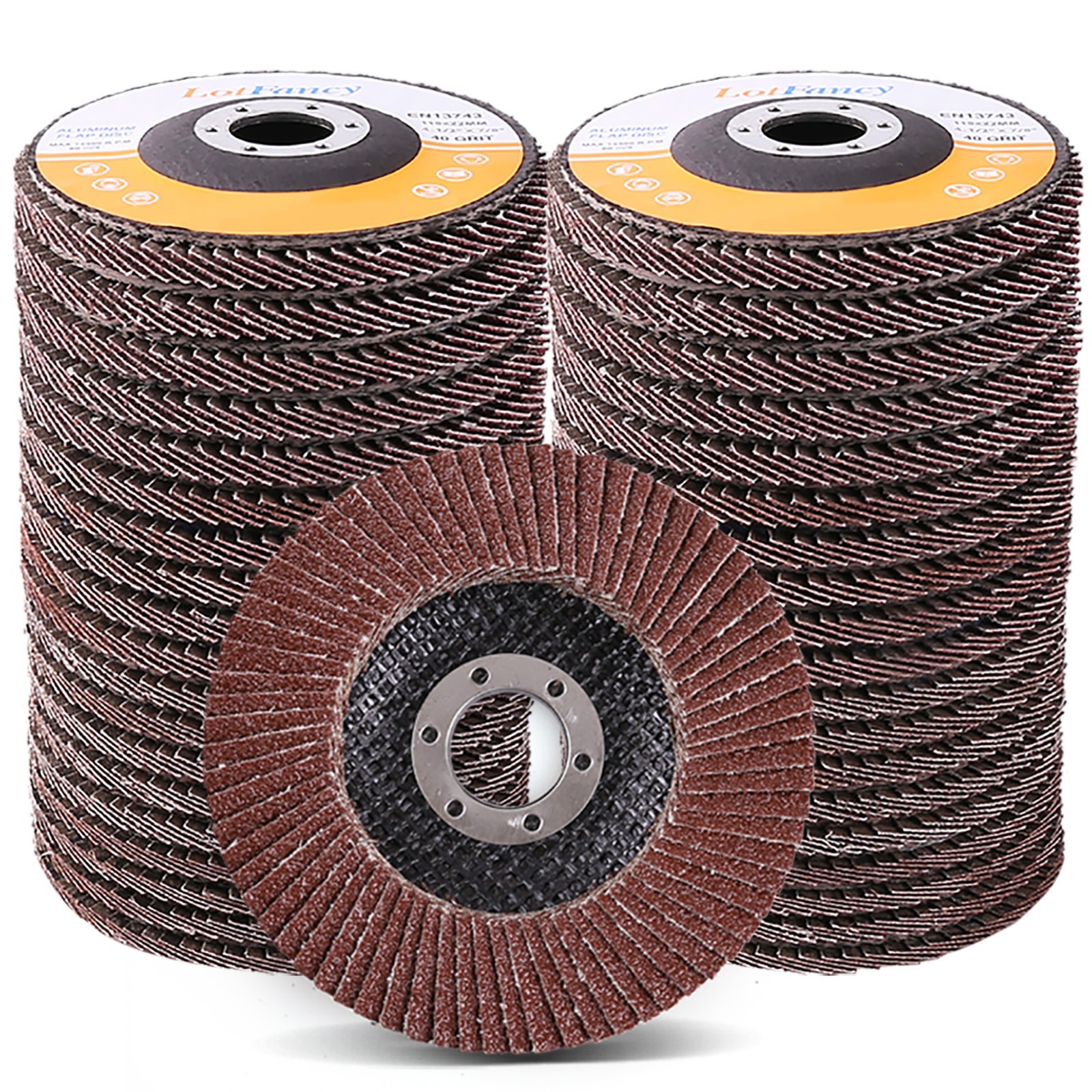 4.5″ 4-1/2 Flap Disc 40 60 80 120 Grit Angle Grinder Sanding Grinding Wheels