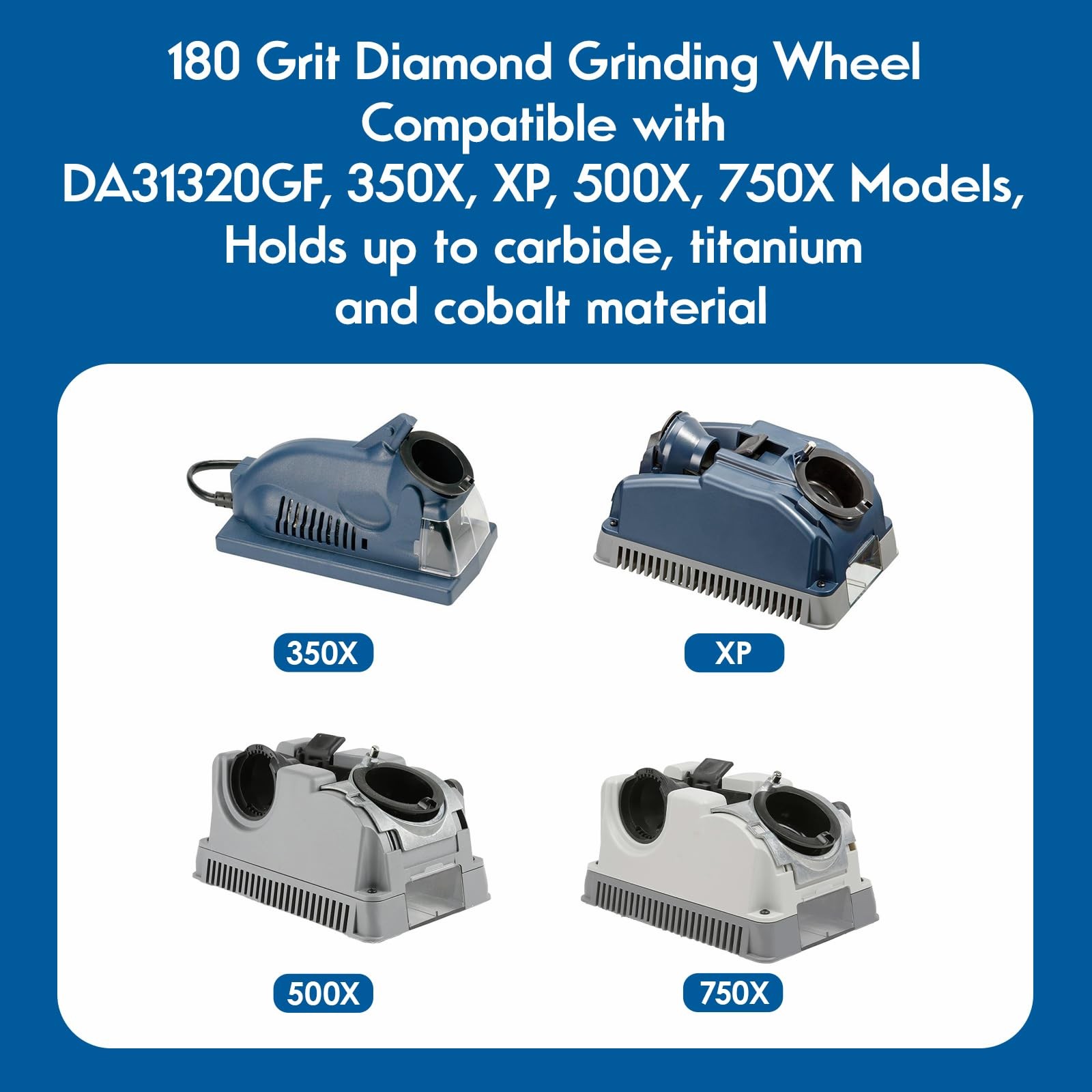 180 Grit Diamond Replacement Wheel for Drill Doctor 350X, 500X, 750X and XP