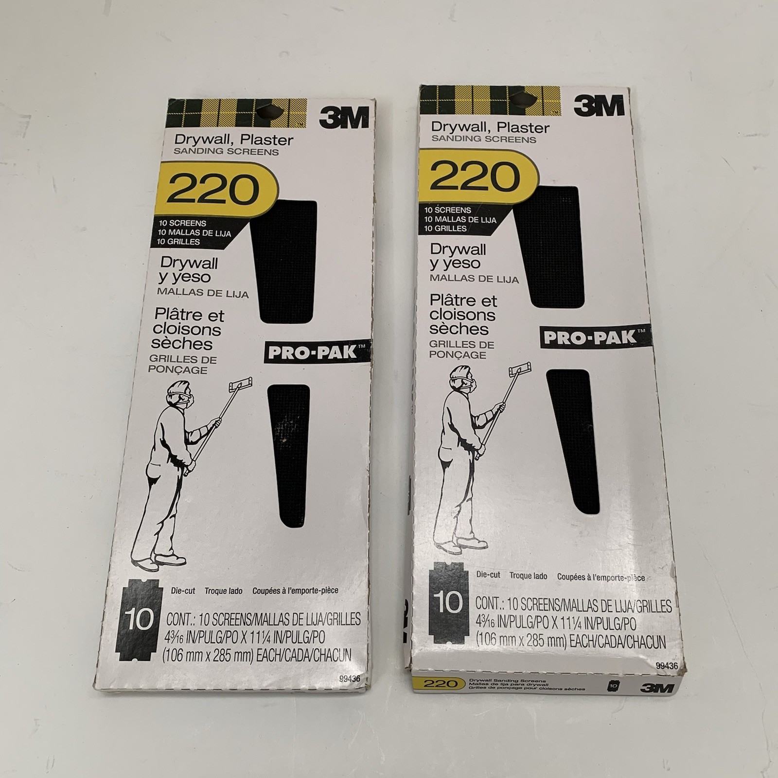 3M ProPak 4-3/16 In. x 11-1/4 In. Drywall Sanding Screens, 220 Grit- 2(10-Pack)