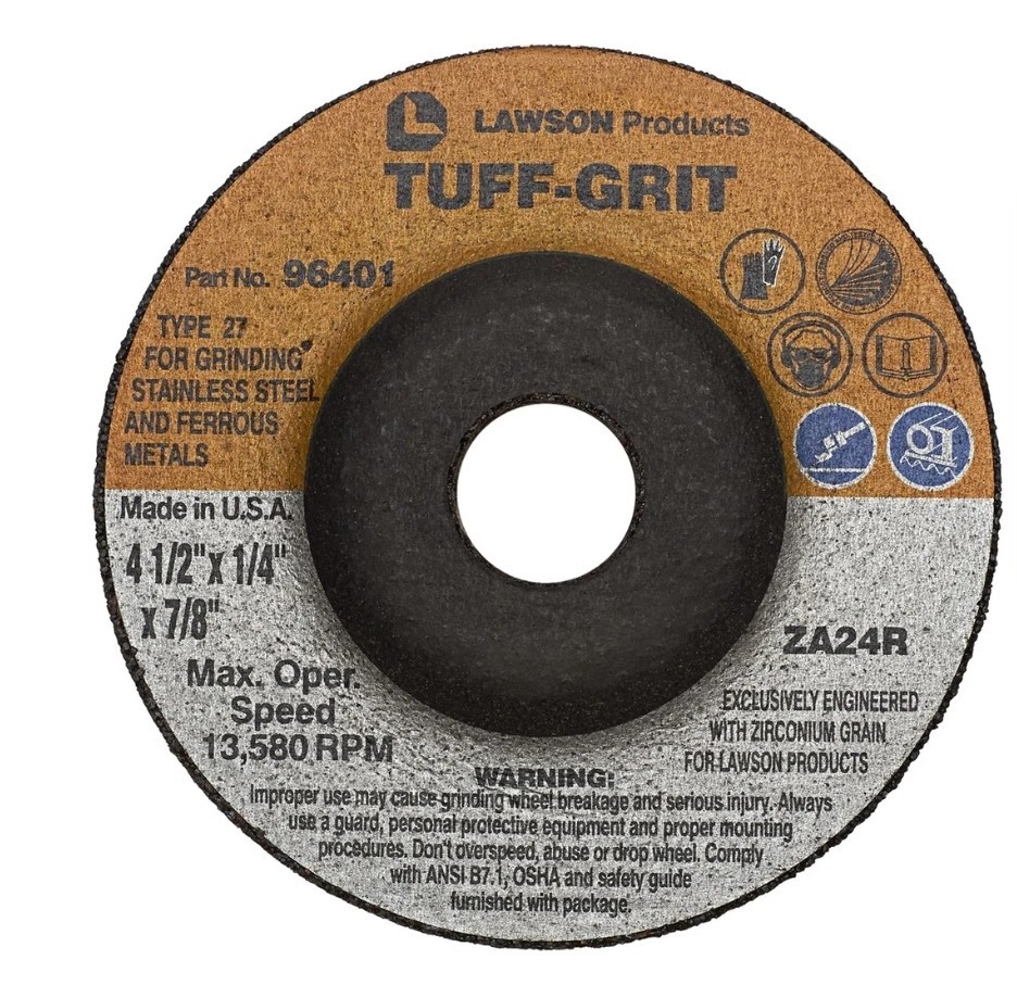 Grinding Wheel, 7/8″ Arbor, 4-1/2″ Diameter, 1/4″ Thickness, Zirconium…