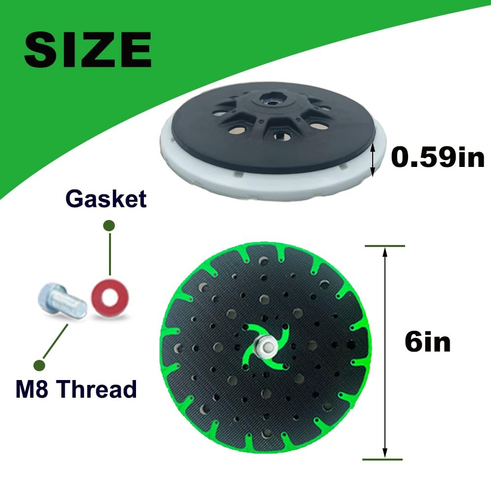 Upgraded 202458 6Inch 150mm Soft Sanding Pad,Compatible with Festool ETS 150/…