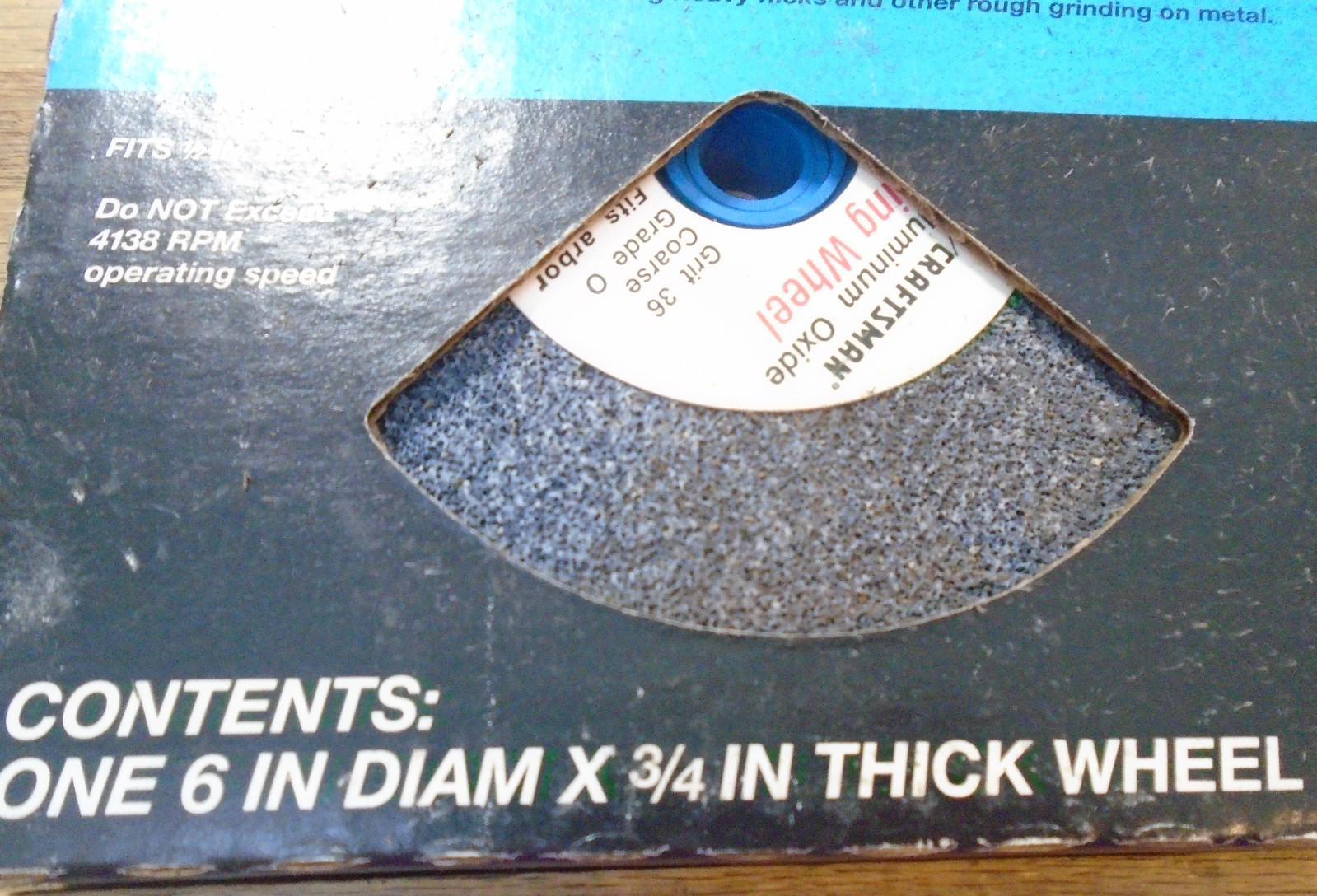 SEARS Craftsman 9 64535 Aluminum Oxide Grinding Wheel 6”x 3/4” Coarse 36 NIB