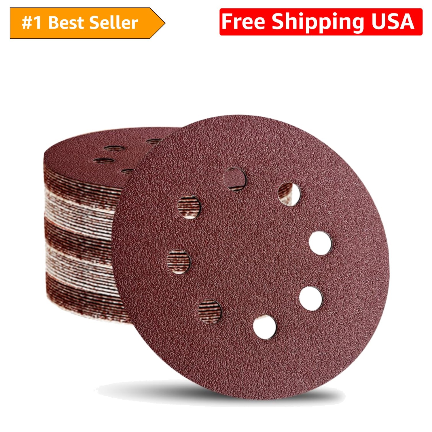 Durable 52-Piece 5″ Sanding Discs Set – Perfect for Dull Surfaces & Polishing