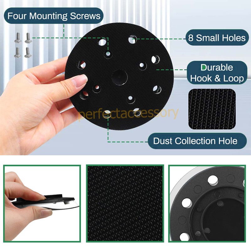 125mm/5in 8-Hole Hard Sander Pad For Festool ETS 125 REQ / ETS 125 EQ-Plus