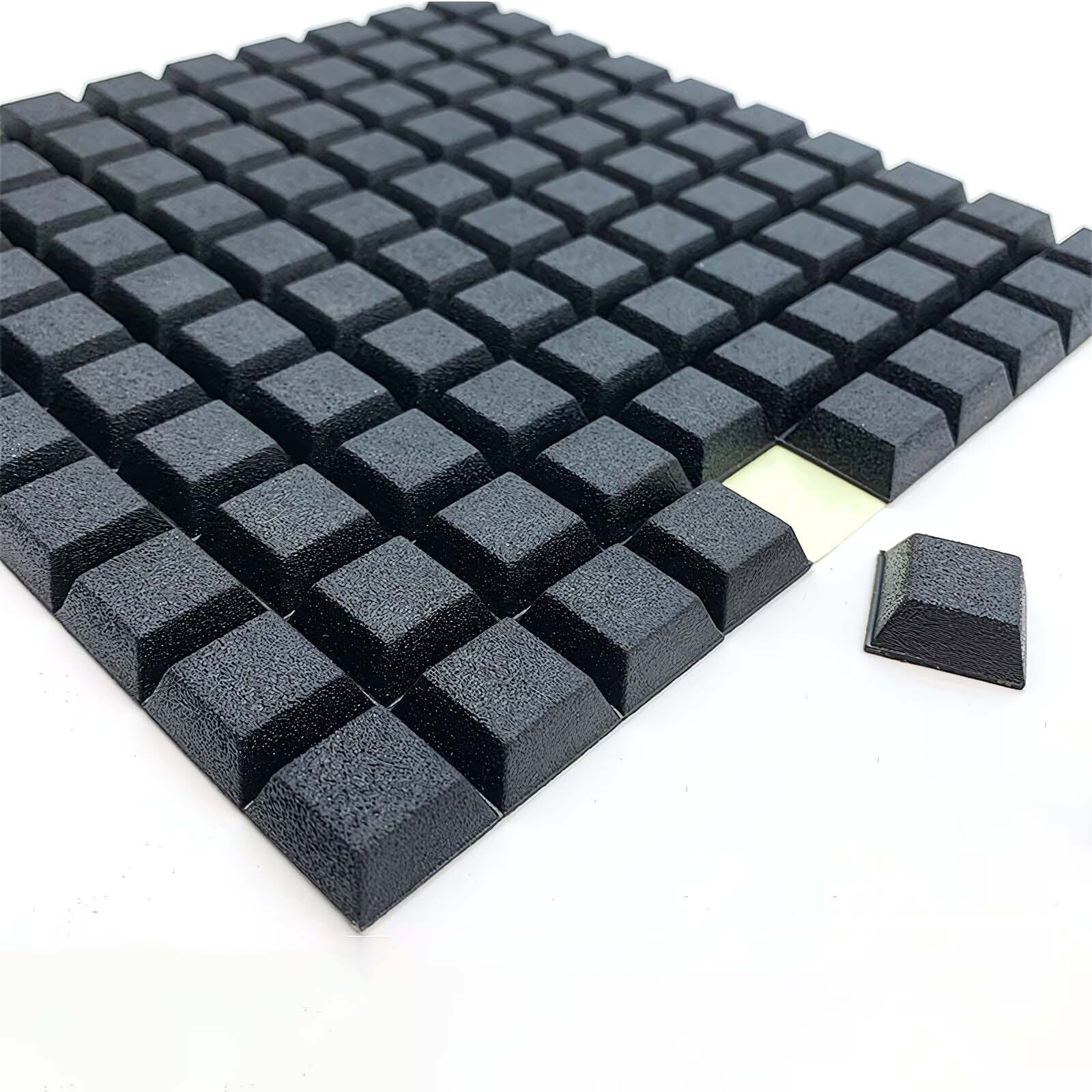Black Rubber Feet Self-Adhesive Bumper Furniture Table Pads Size Square/Round