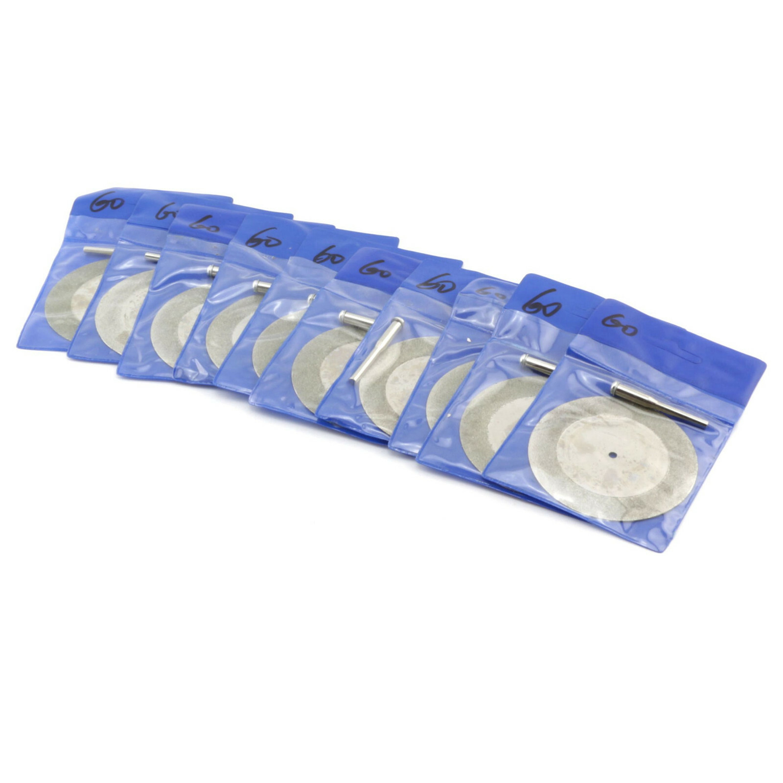 10Pcs 60mm Diamond Rotary Blade Saw Cut-off Disc Coated Cutting Wheel for Dremel