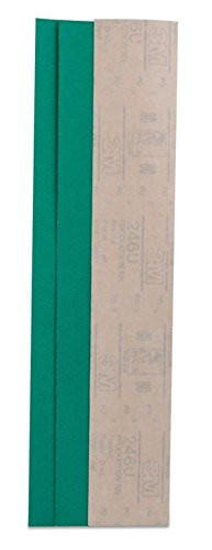 3M 32230 80 Grit Greencorps File Sheet, 2-3/4 in x 16-1/2in, 5 sheets