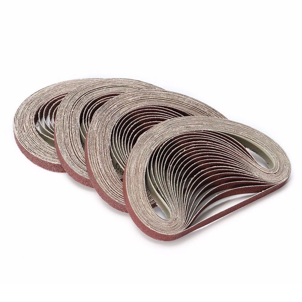 12Pcs 1/2x18inch Sanding Belts Sandpaper for Metal Wood Grinding Abrasive Tool