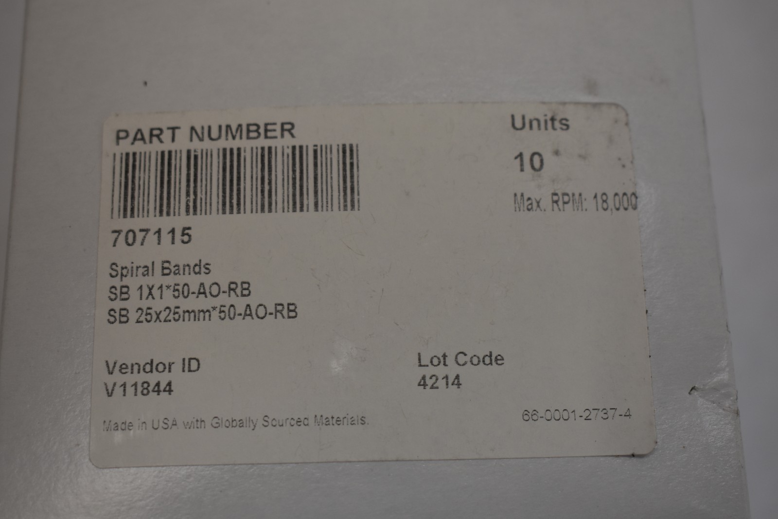 Lot of 20 Aluminum Oxide Spiral Bands No Lap Sanding Sleeves 1″ x 1″ 50-AO-RB