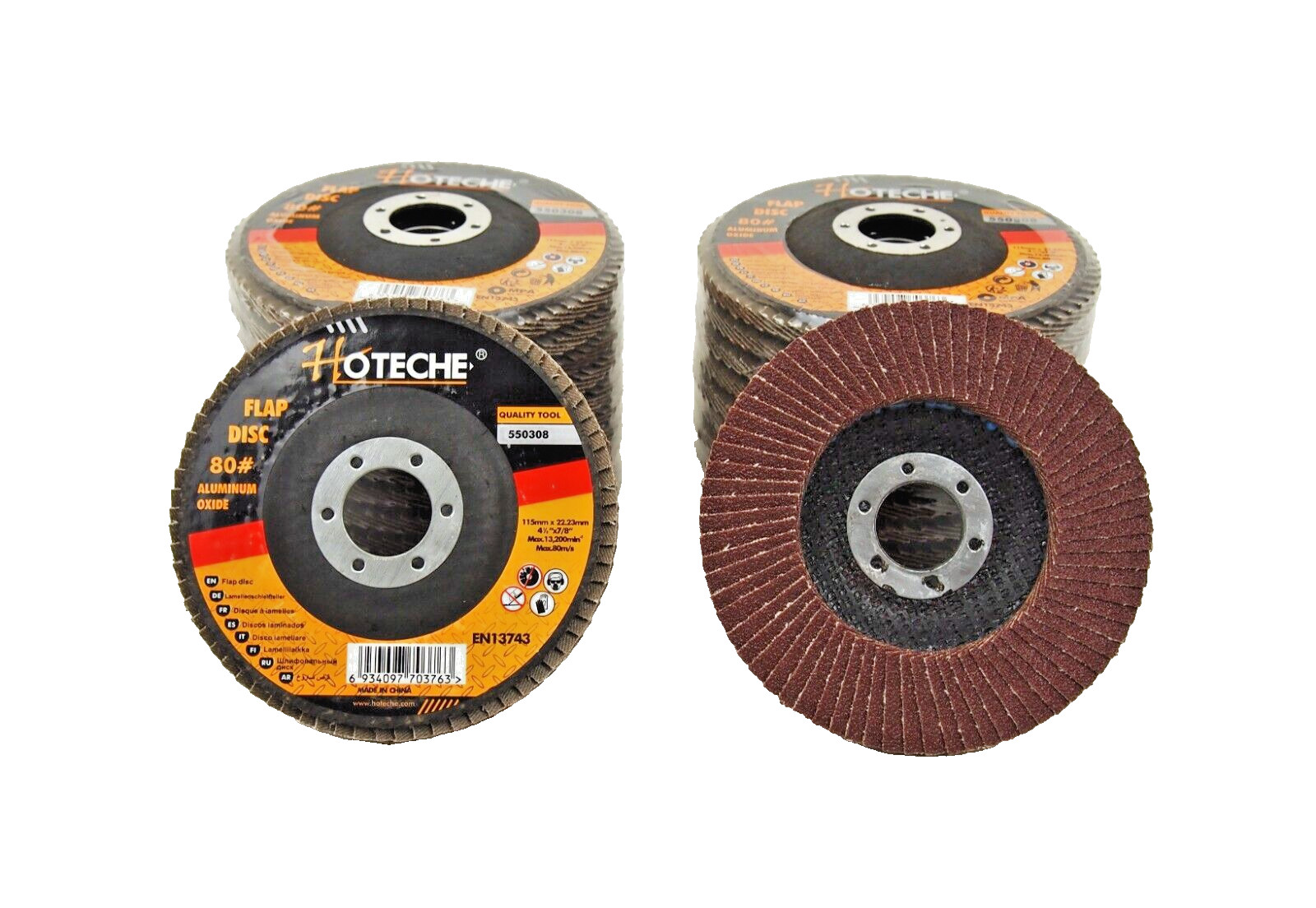 20 PC Aluminum Oxide Flap Disc Grinding wheel 4-1/2″x7/8″ 36/40/60/80/120 Grit