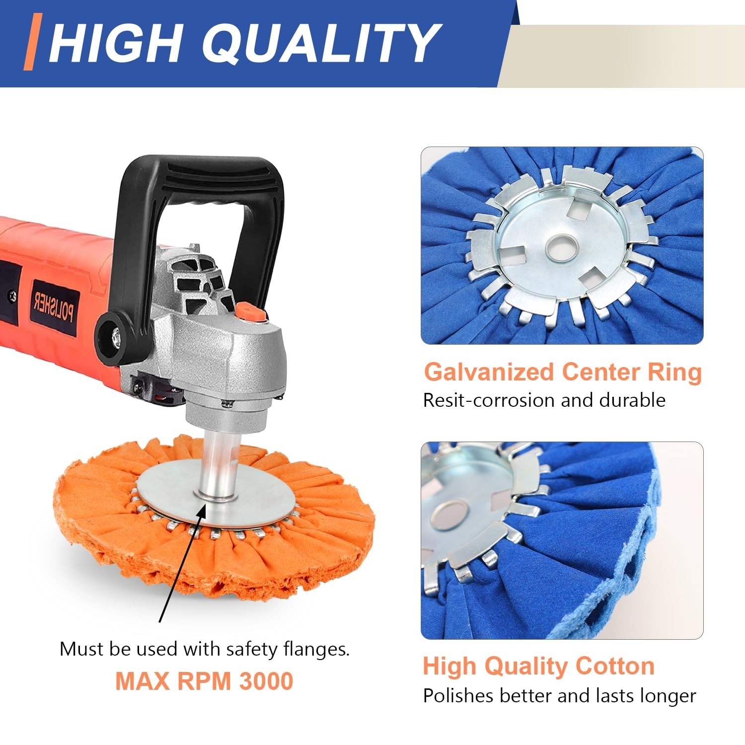 8 Airway Buffing Wheel Kit Polishing Wheel and Polishing Compound for Angle Grin