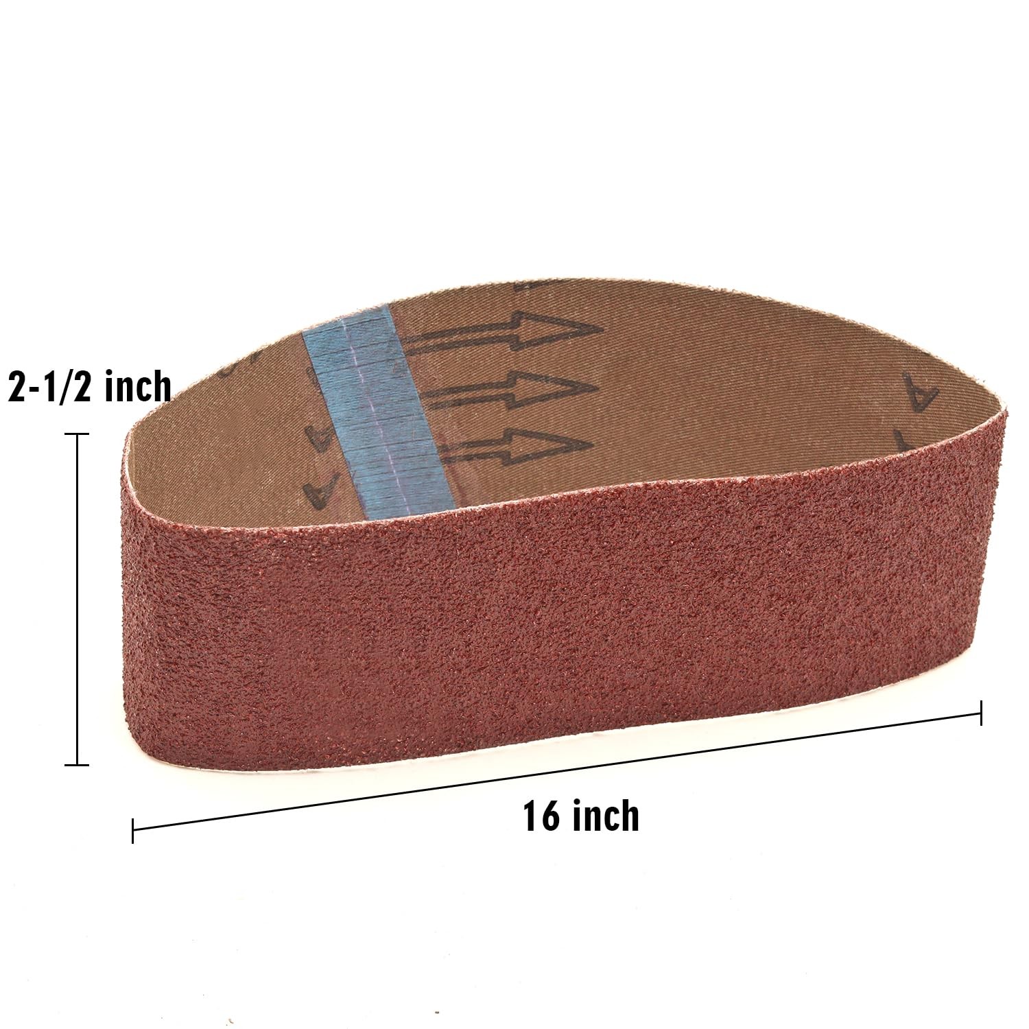 24 Pcs Aluminum Oxide Sanding Belts 40 60 80 Grit for Belt Sander 2.5×16 Inch