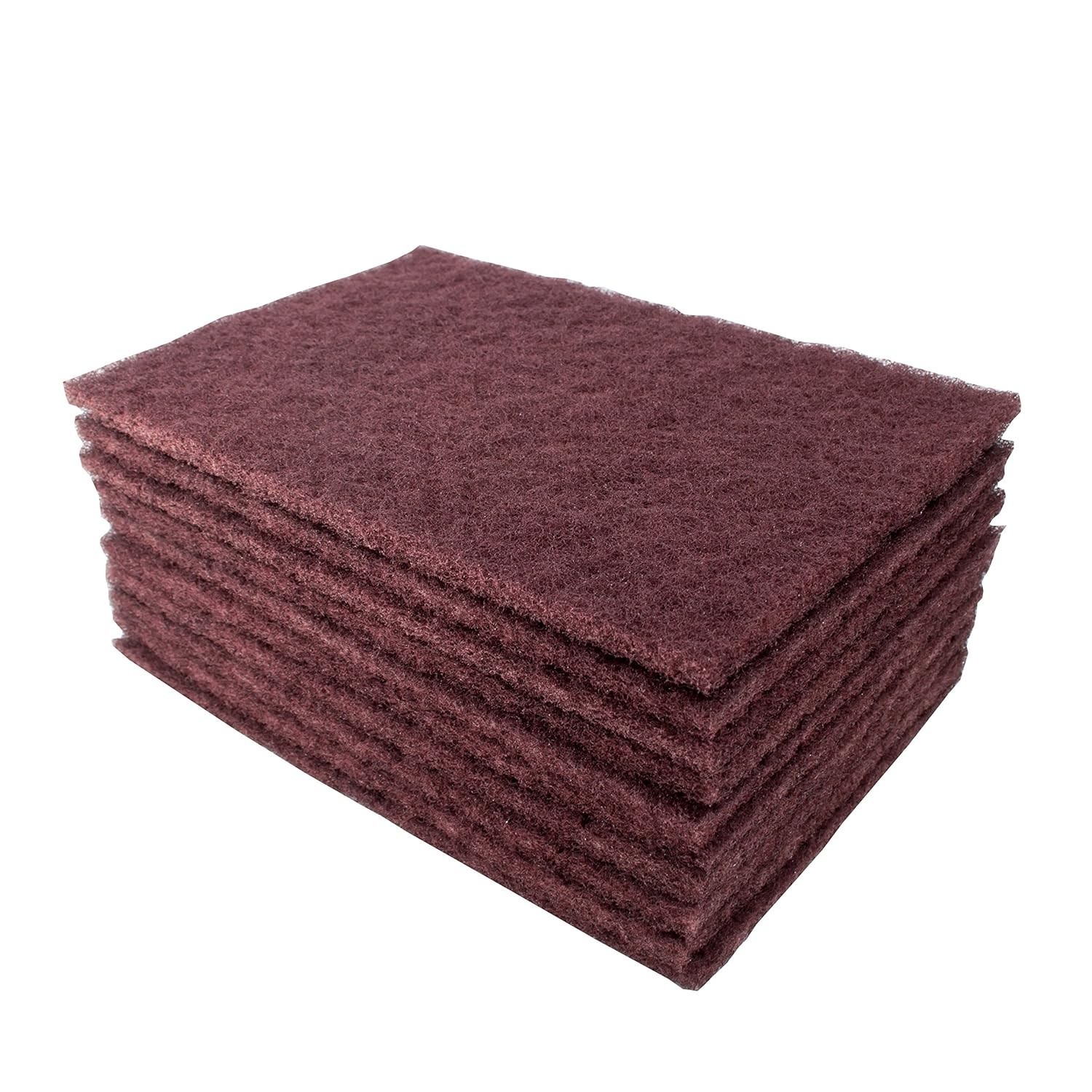 Pack Of 10 – Maroon Scuffing Pads P360 Shape 360 Grit 6″ X 9″ Surface Prep