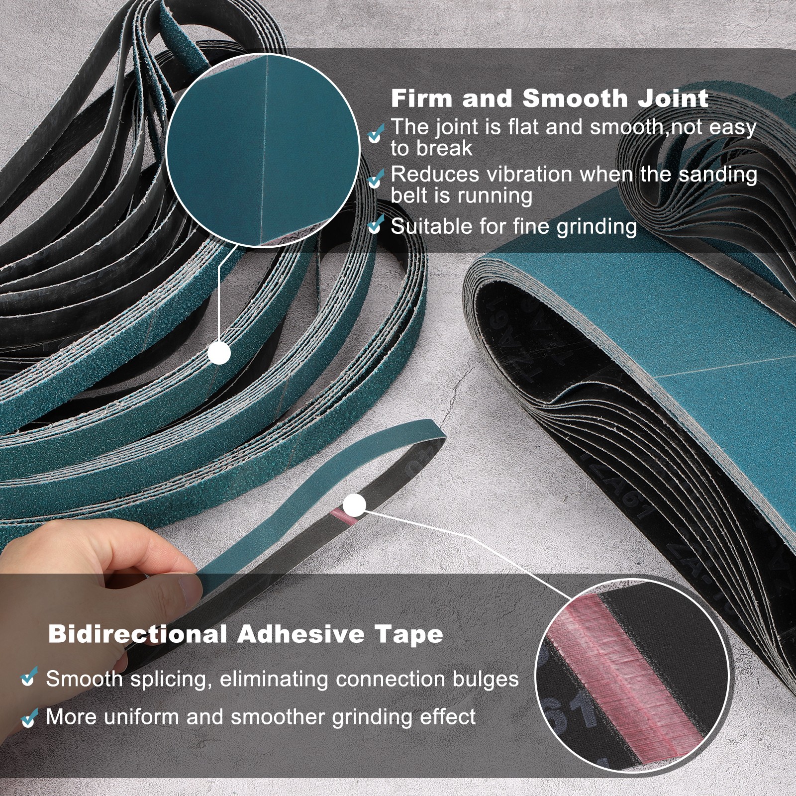 4 x 36 Inch Sanding Belts, 5 Pcs 320 Grit Zirconia Belt